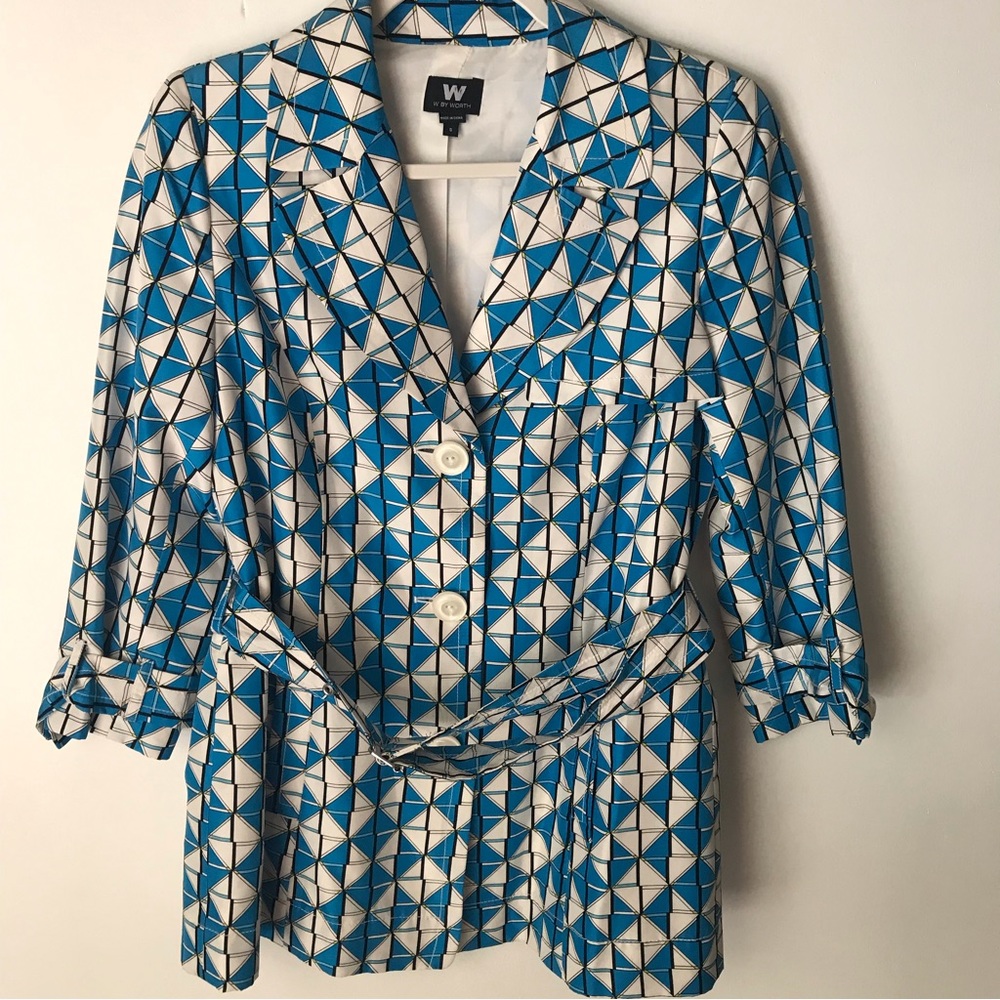 W by Worth Silk Short Trench Coat